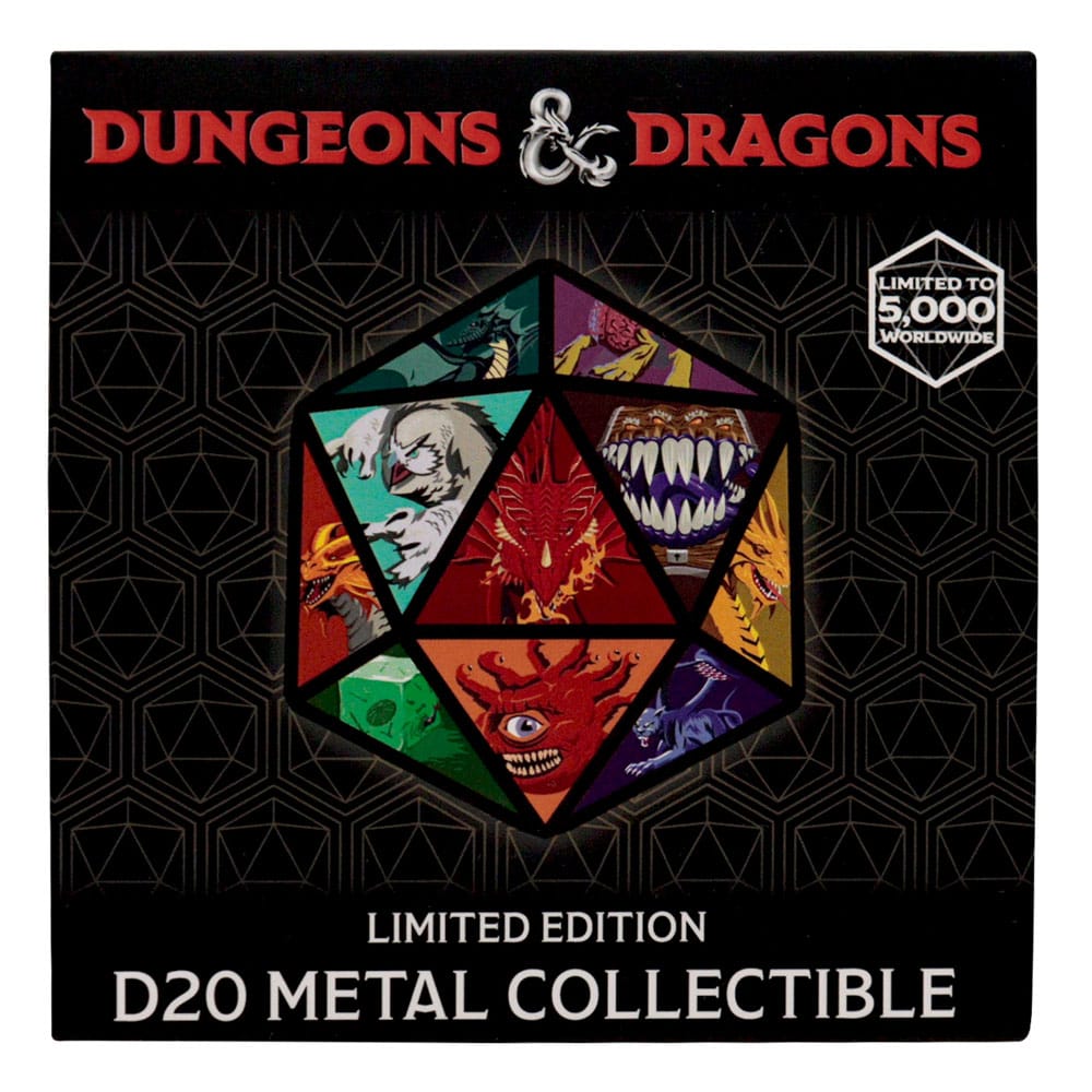 Collectible Dungeons & Dragons D20-Styled Monster Medallion for Tabletop Gaming Enthusiasts