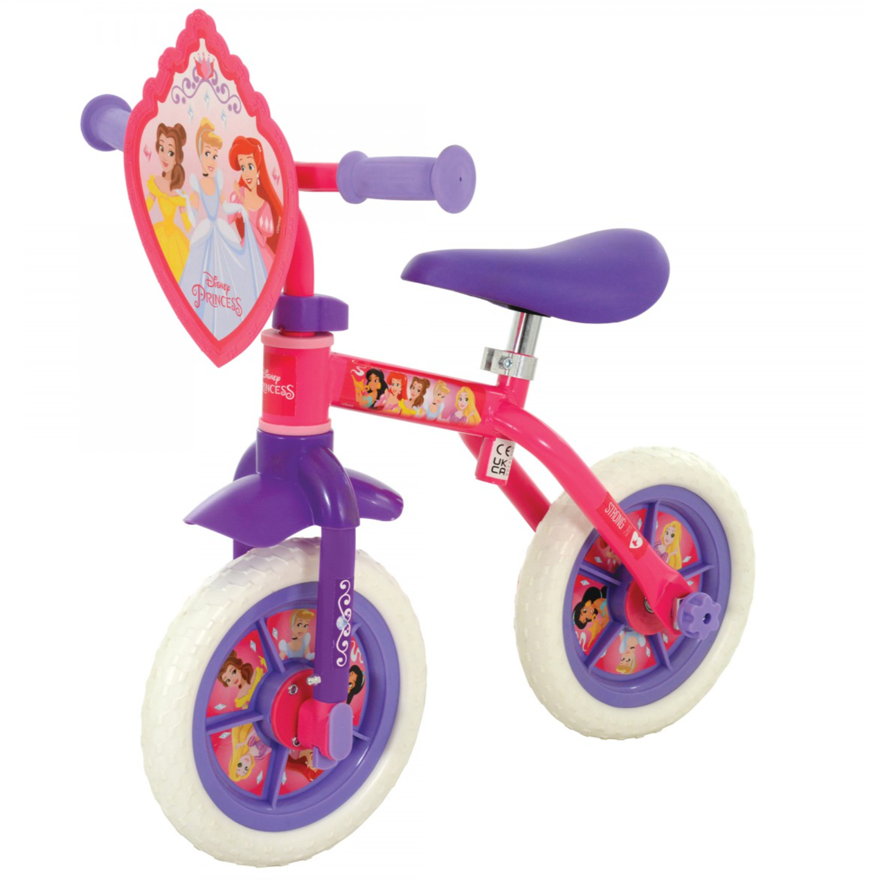 Disney Princess 2-in-1 10-Size Training and Balance Bicycle for Little Princess Fans