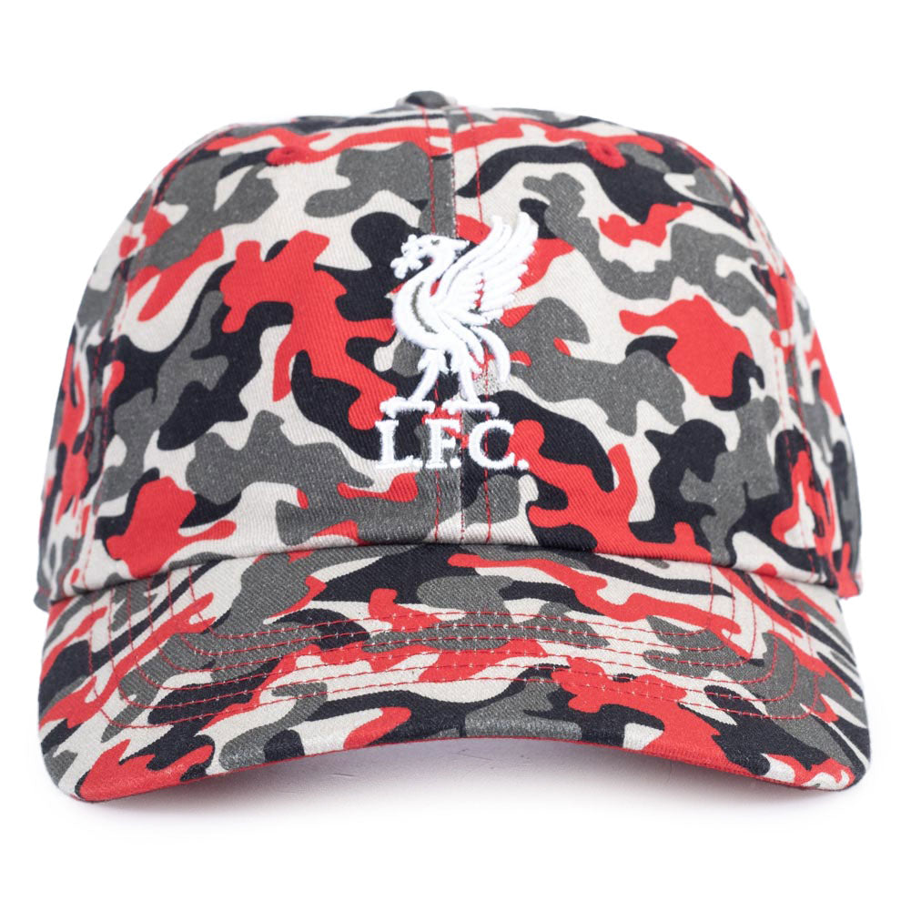 Liverpool FC Stylish Red & Grey Camo Curved Brim Cap for Adults