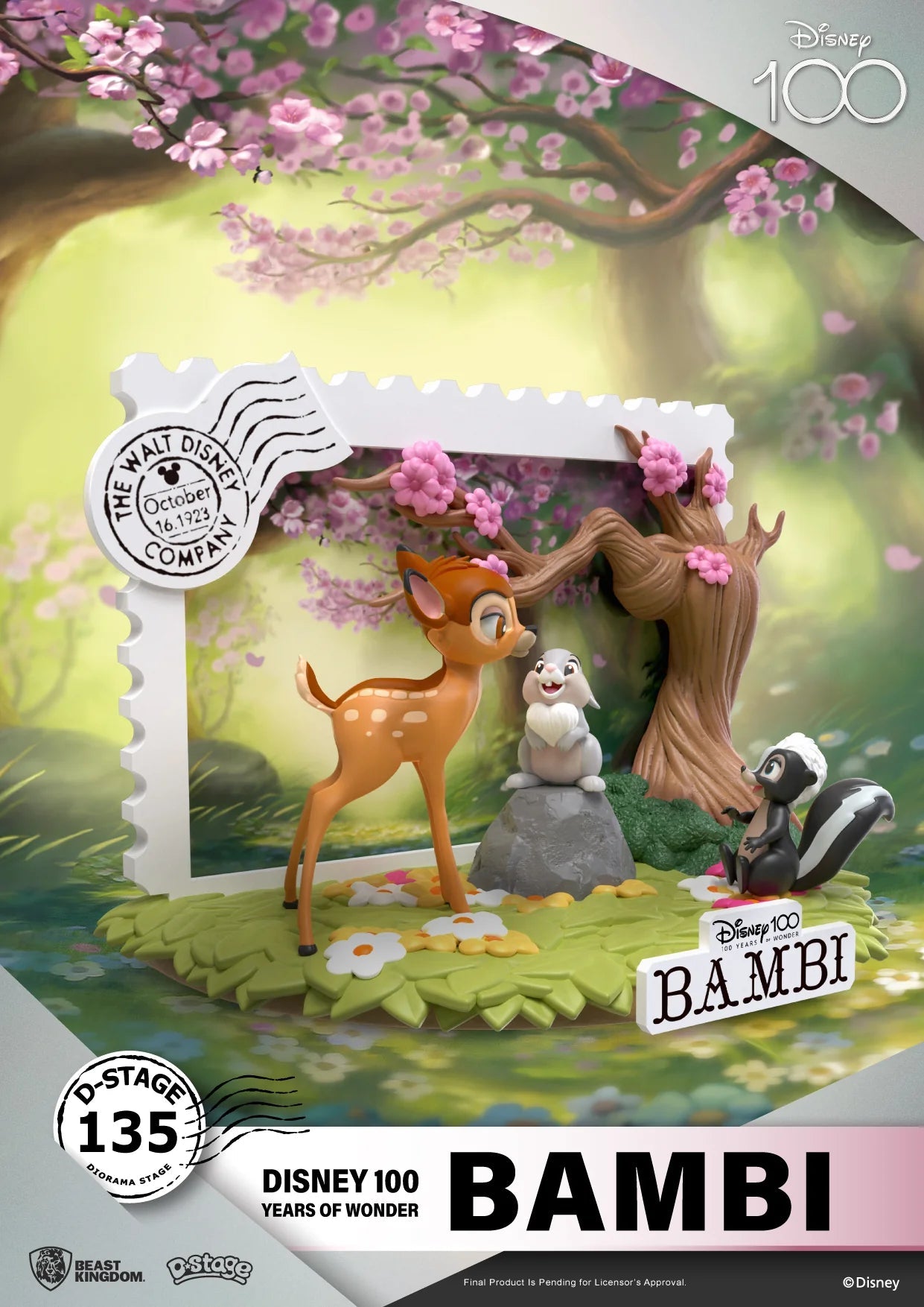 Beast Kingdom Collectible Disney 100 Years of Wonder Bambi Statue Figurine