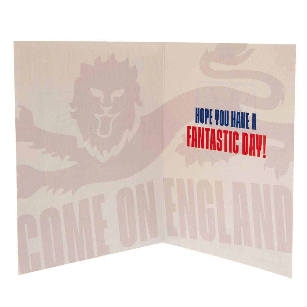 England Football Association Celebratory Birthday Card with Club Colours