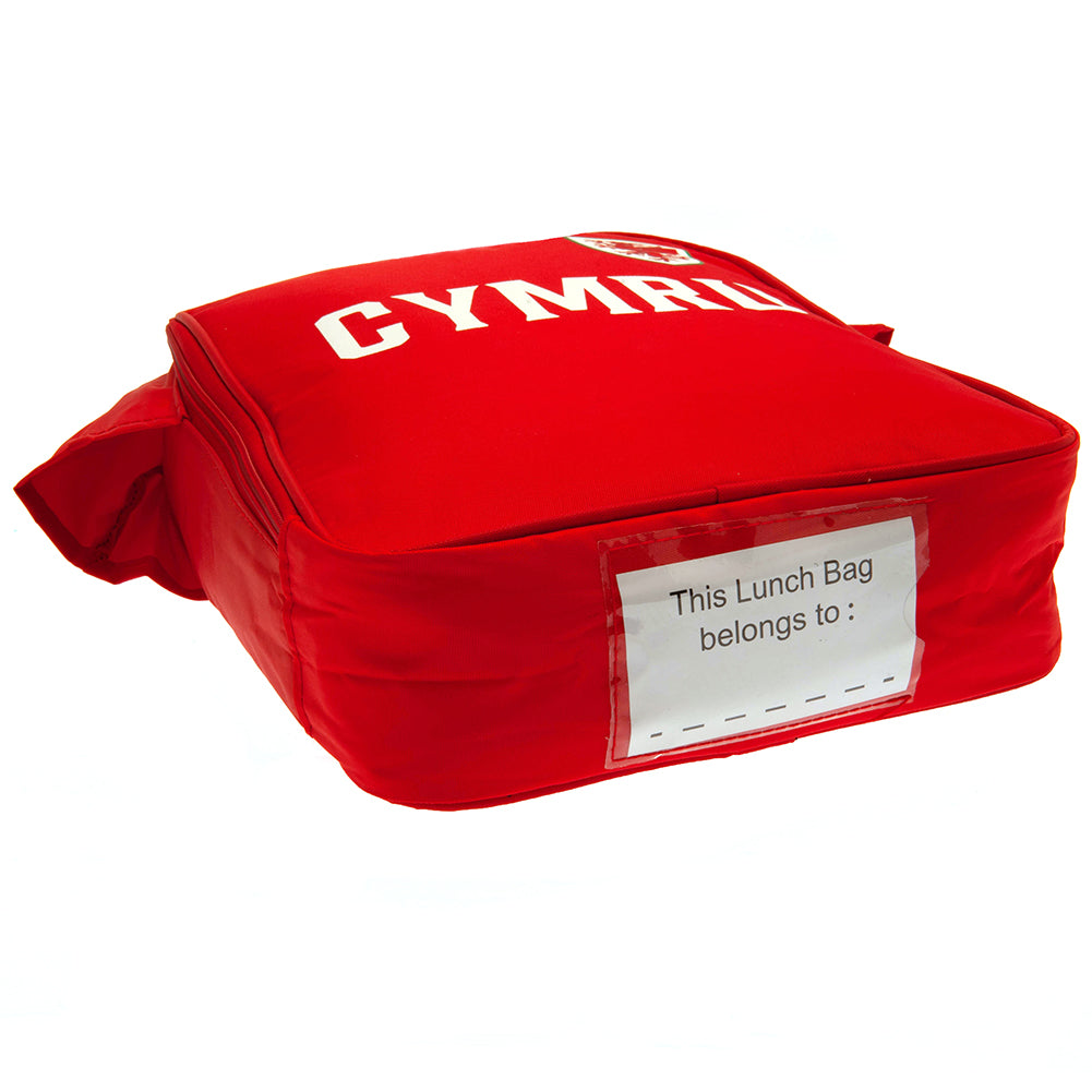 FA Wales Crest-Designed Lunch Bag with Double Zippers and Name Tag