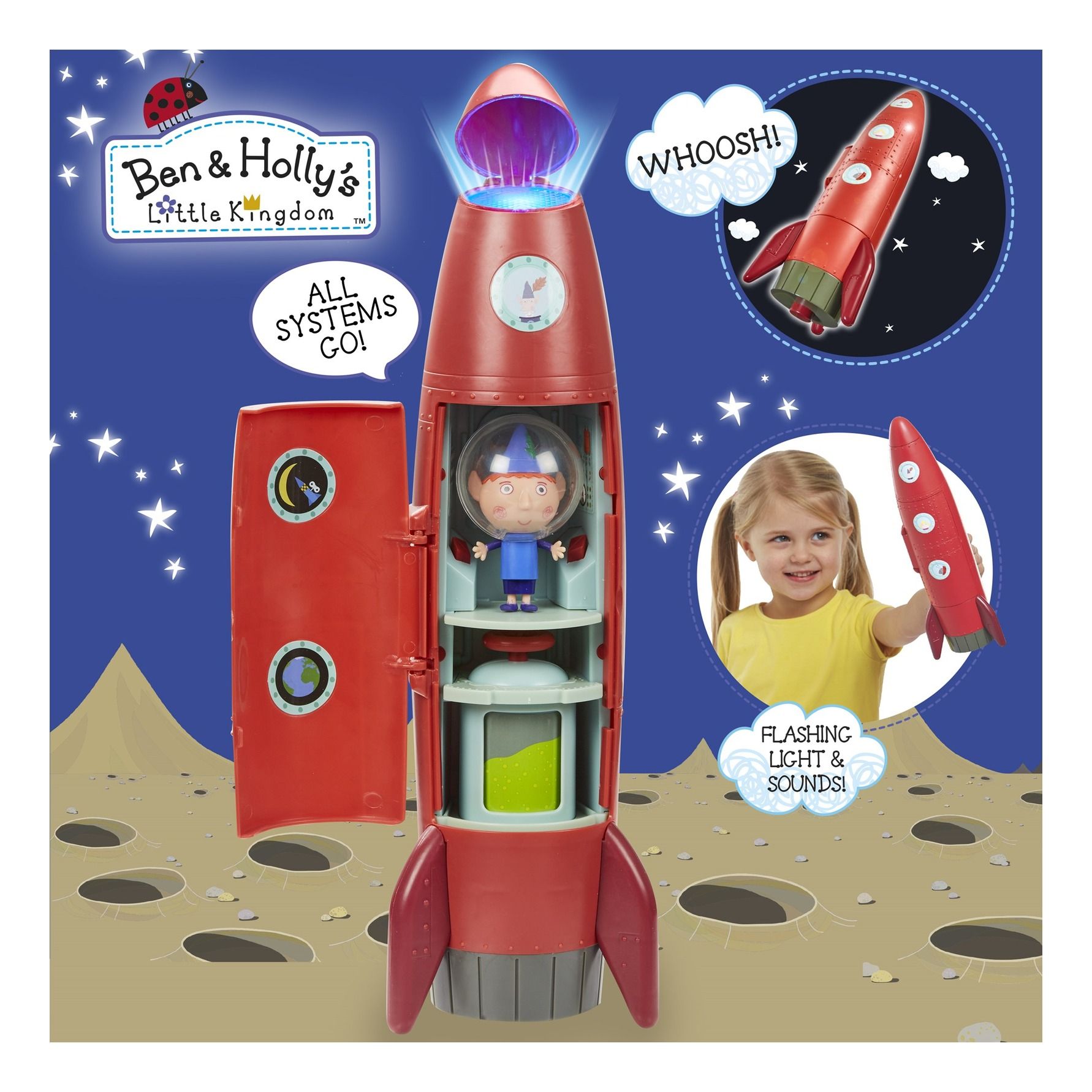 Ben & Holly's Magical Elf Rocket with Flashing Light and Sounds