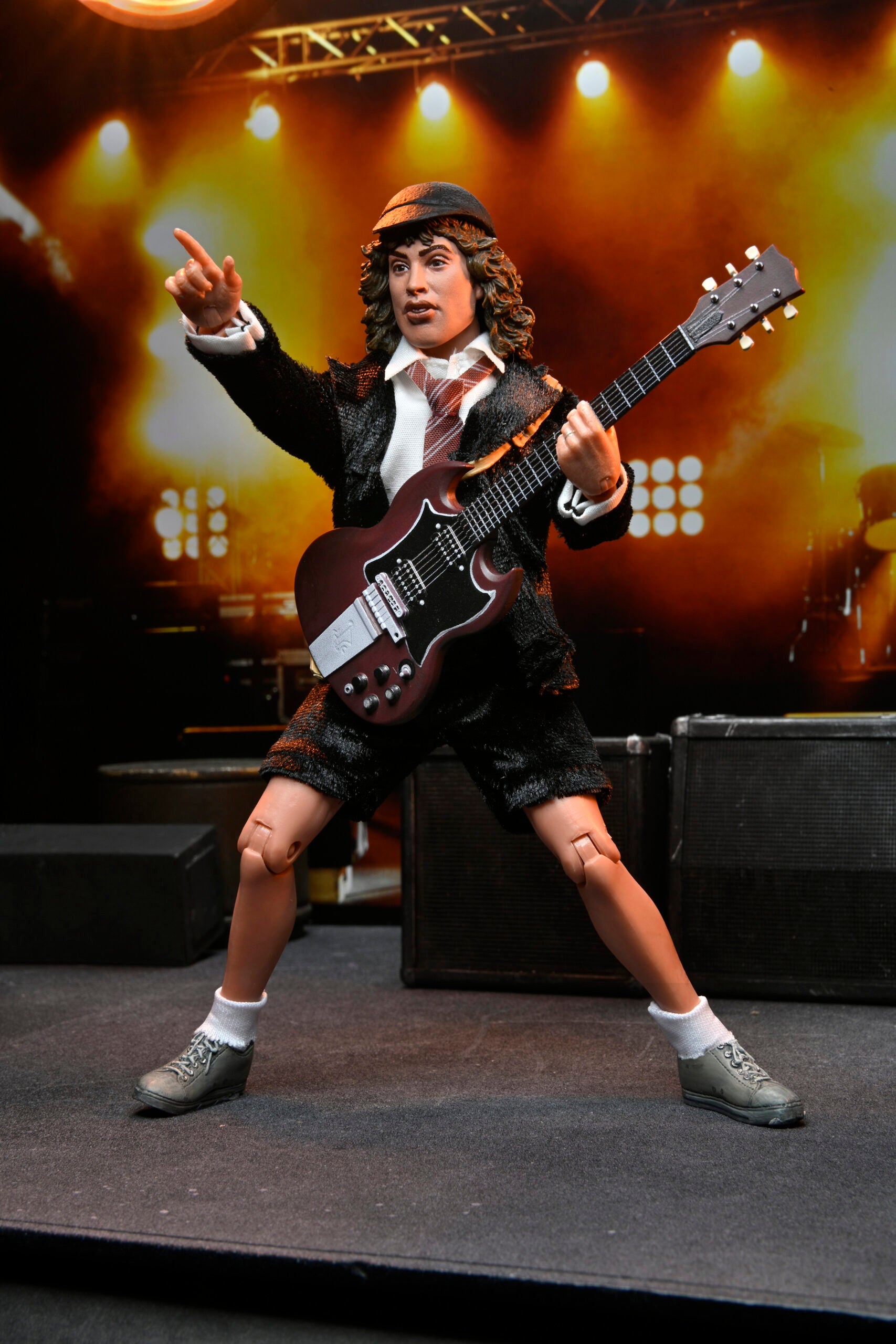NECA Collectible 8 - Inch Clothed Angus Young Action Figure Inspired by AC/DC's Highway To Hell