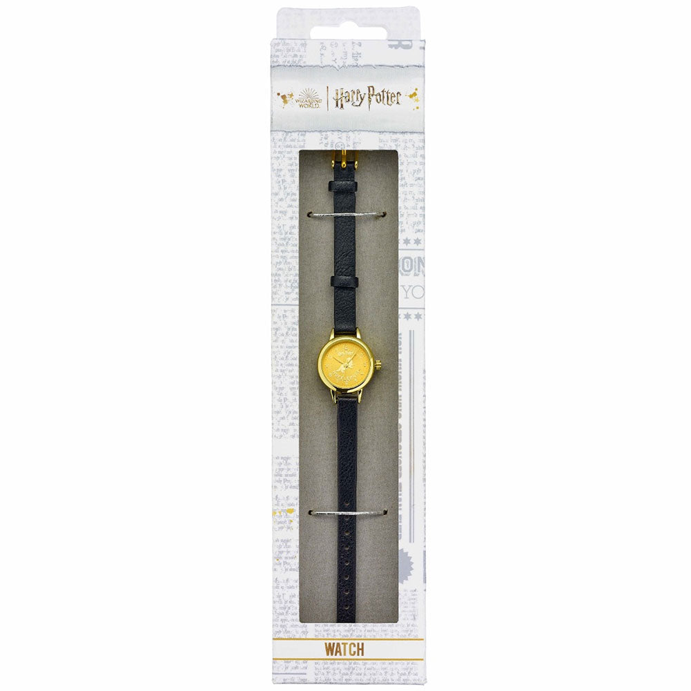 Stylish Ladies Hufflepuff Harry Potter Gold - Plated Colour Dial Watch