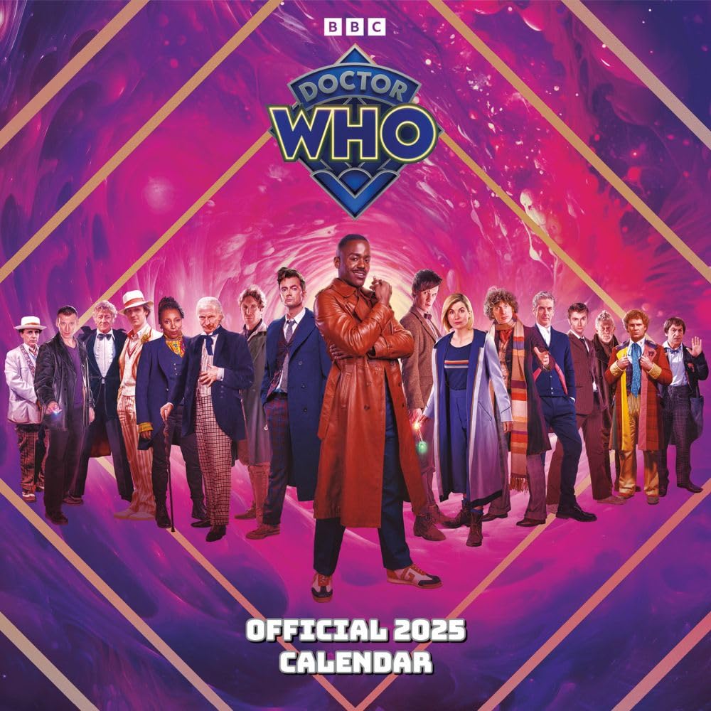 Doctor Who Classic Edition Square Wall Calendar for the Year 2025