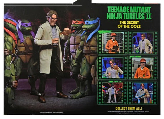 NECA Collectible 7 Scale Action Figure 2-pack of Professor Perry from Teenage Mutant Ninja Turtles II: The Secret of the Ooze