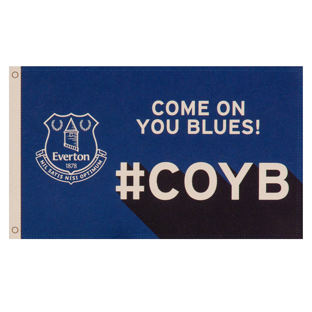 Large 100% Polyester Everton FC Slogan Display Flag