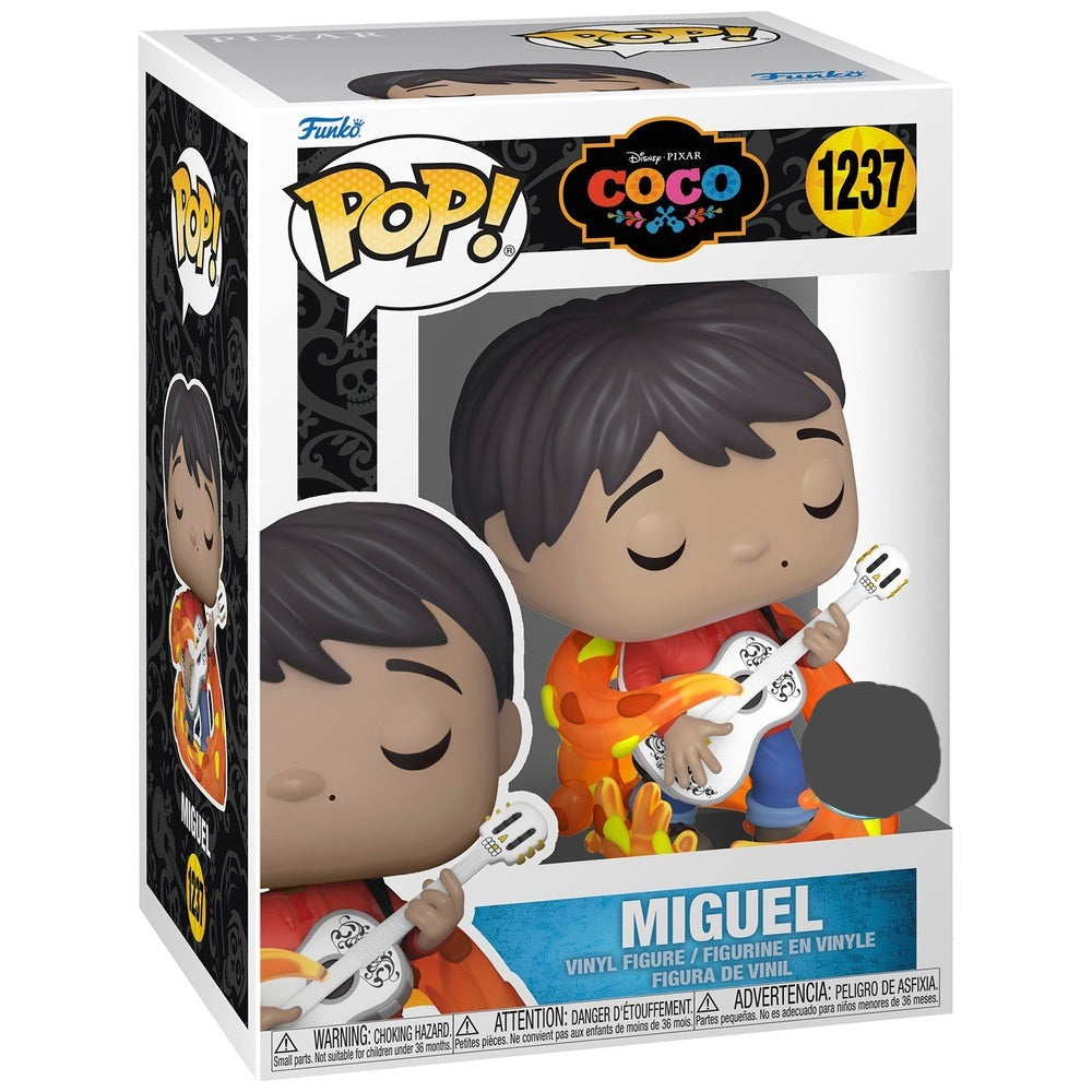 Exclusive Disney Pixar Coco Miguel Vinyl Funko Pop! Figure with Guitar That Glows In The Dark
