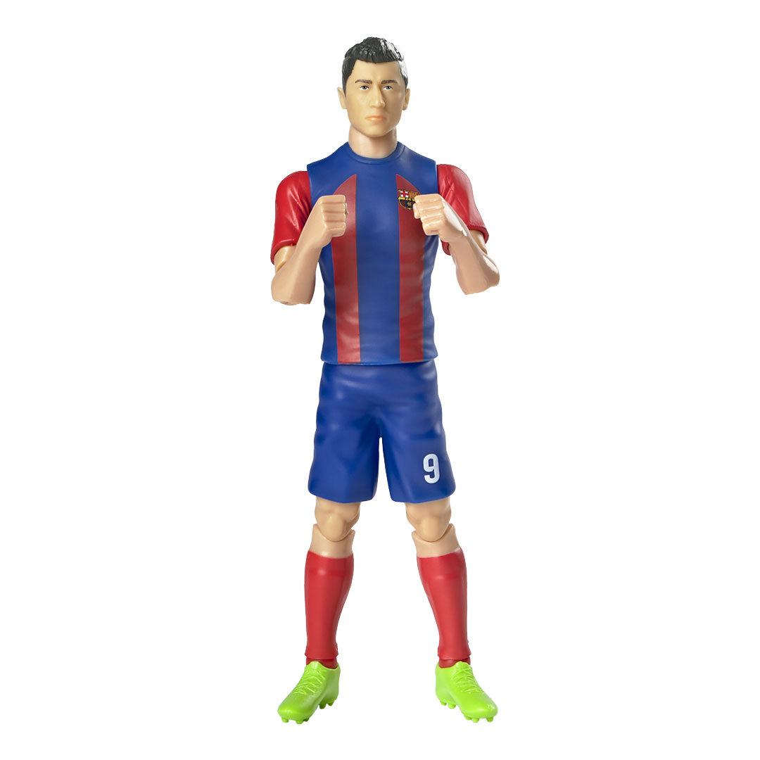 Barcelona's Robert Lewandowski No.8 Detailed Action Figure with Football