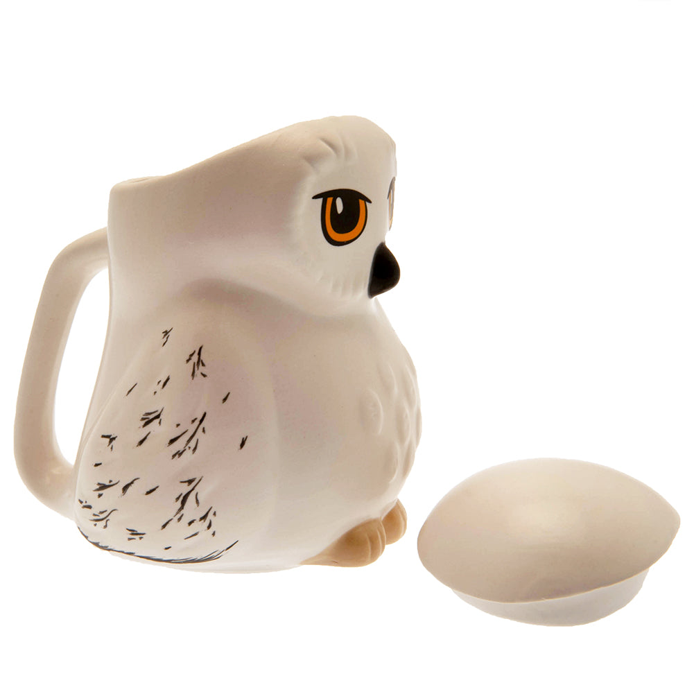 3D Harry Potter Themed Ceramic Mug Featuring Hedwig the Owl with Removable Lid