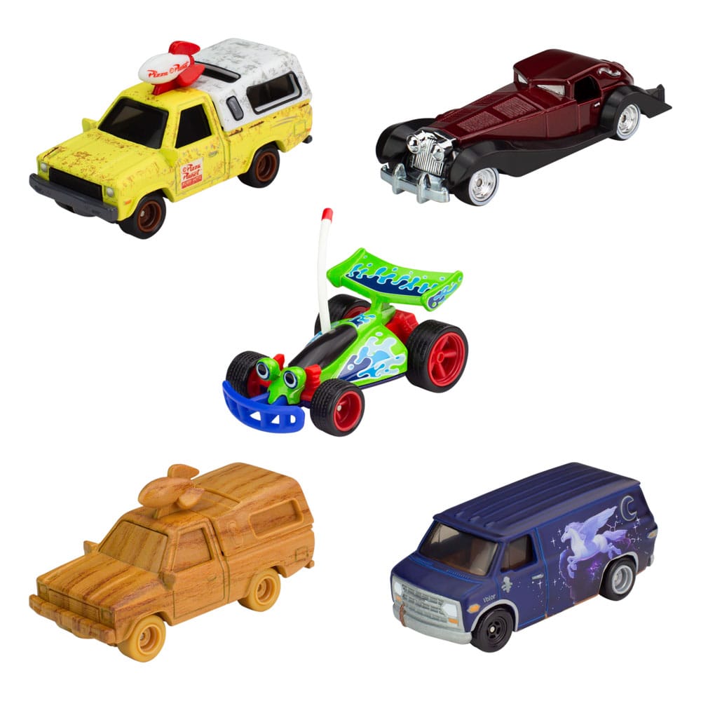 Disney 100th Anniversary Special Edition Hot Wheels Premium Die - cast 1/43 Scale Collectible Vehicles 5 - Piece Pack