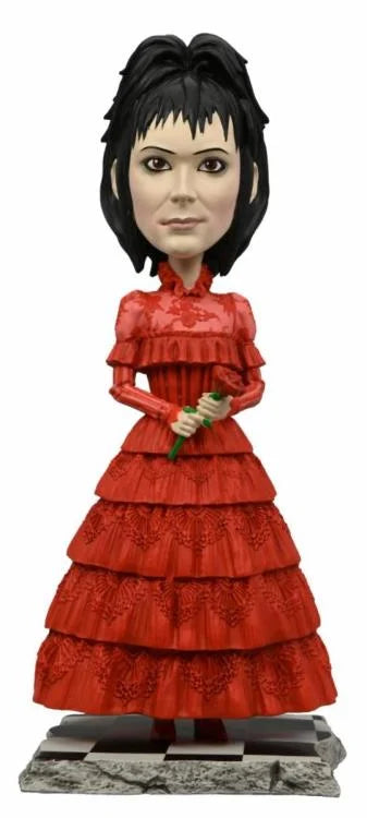 NECA's Hand - painted Beetlejuice Lydia Deetz (Wedding) 8 - inch Head Knocker Collectible