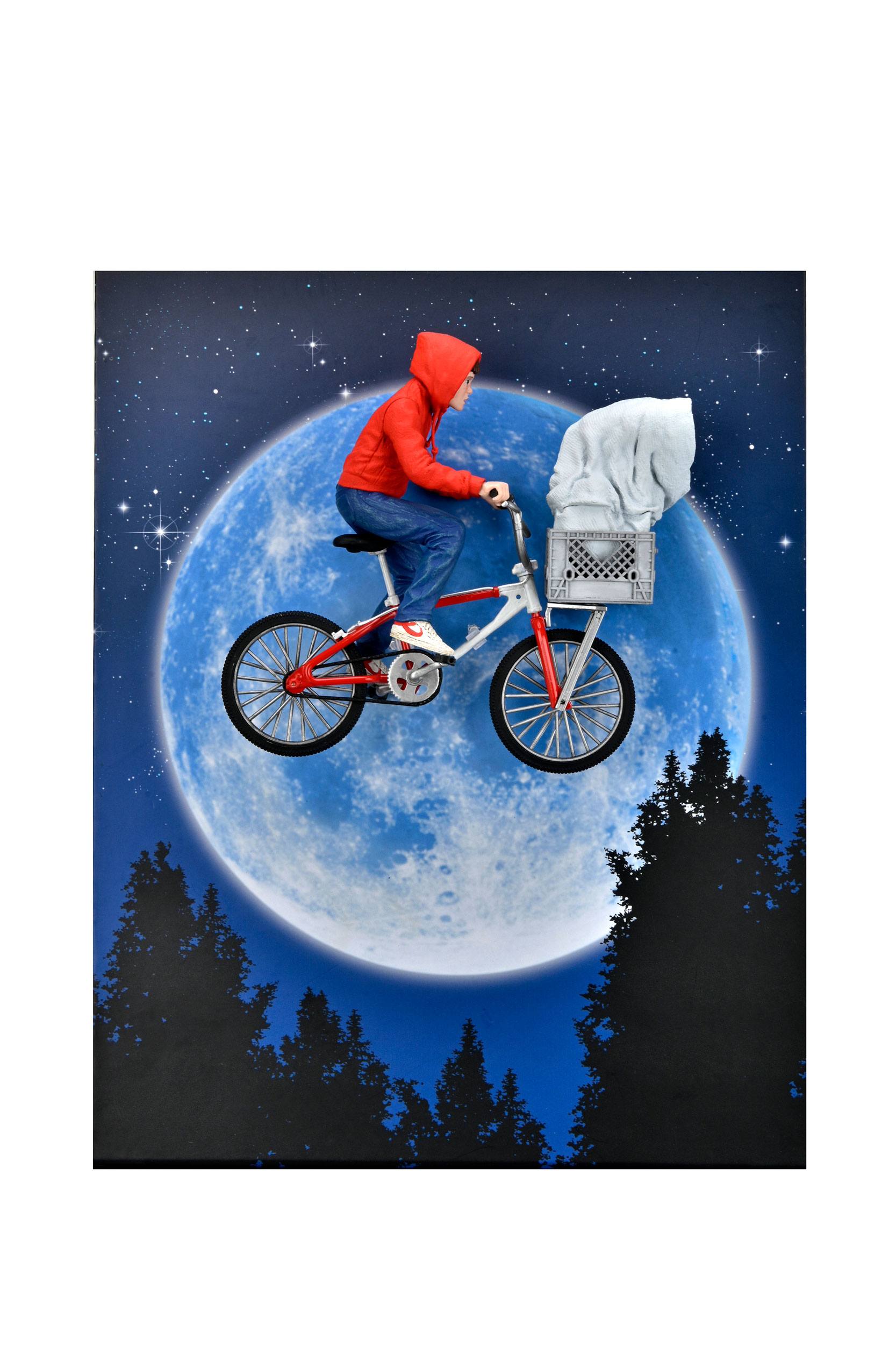 NECA 7-Inch Scale 40th Anniversary Collectible Action Figure of Elliot and E.T. on Bike from E.T. The Extra-Terrestrial