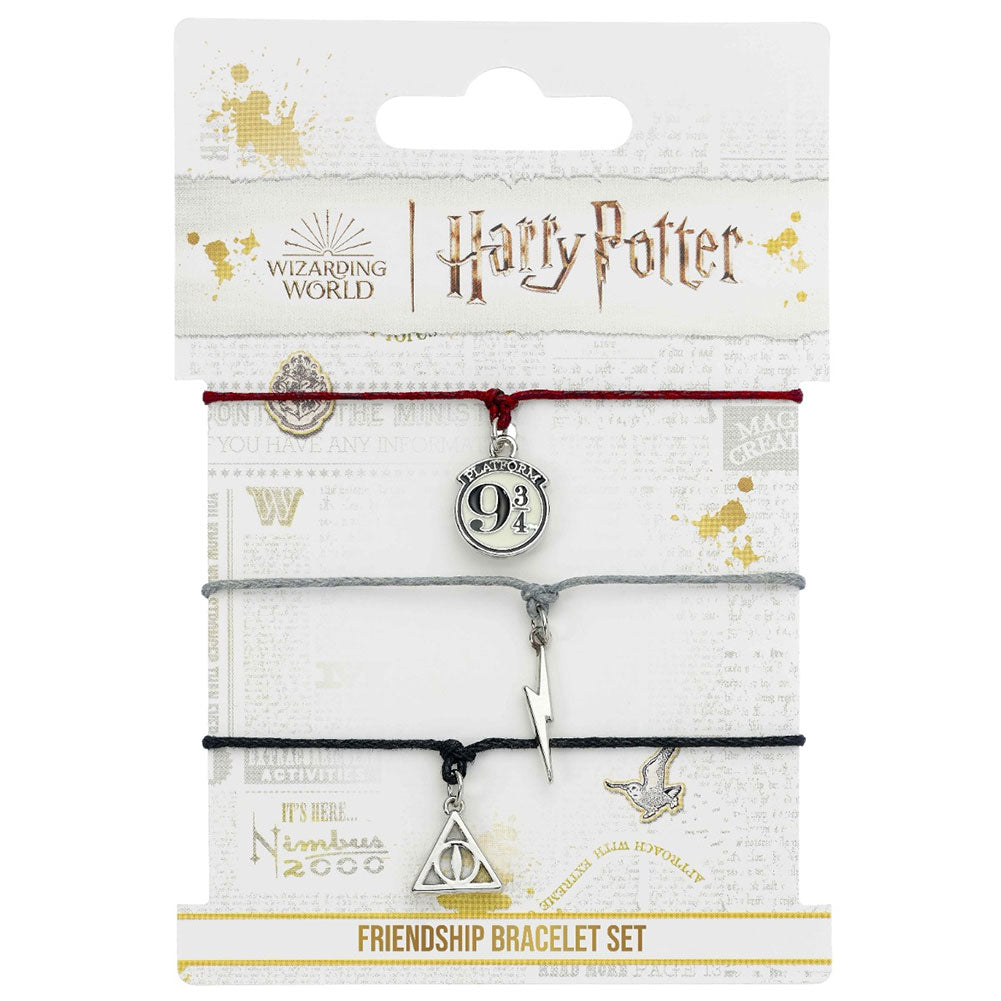 Fantastic Harry Potter Themed Deathly Hallows Friendship Bracelet Set for Sharing Among Friends