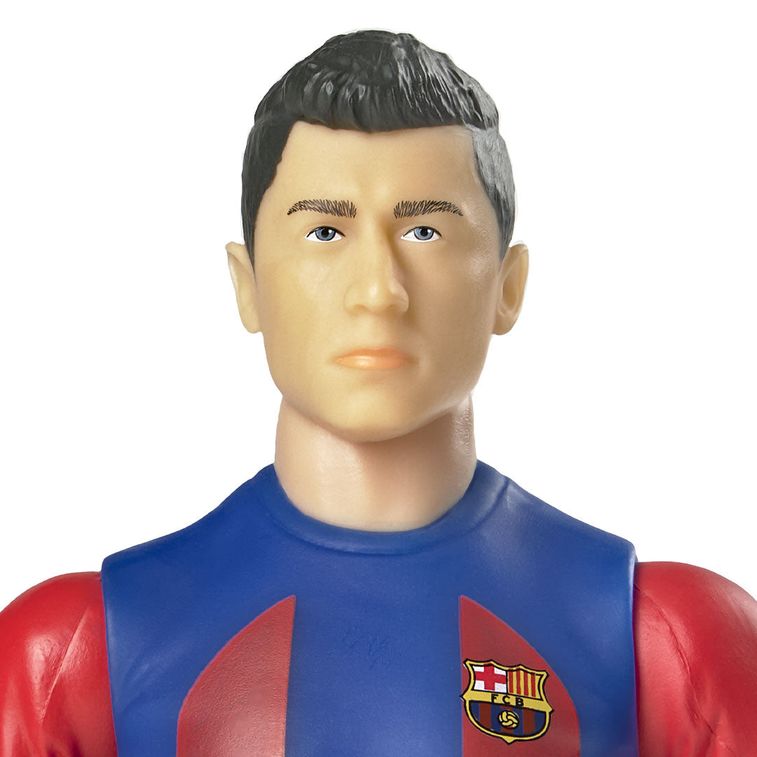 Barcelona's Robert Lewandowski No.8 Detailed Action Figure with Football