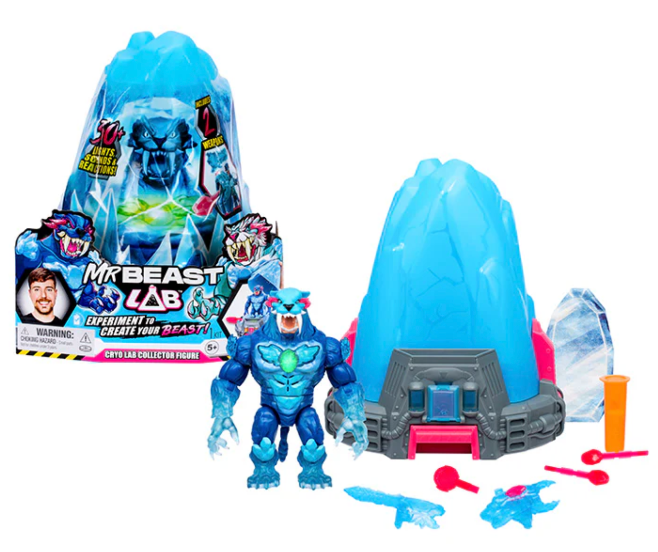 MrBeast Cryo Lab Assortment Collector Figures - Cryo Panther & Cryo Tiger