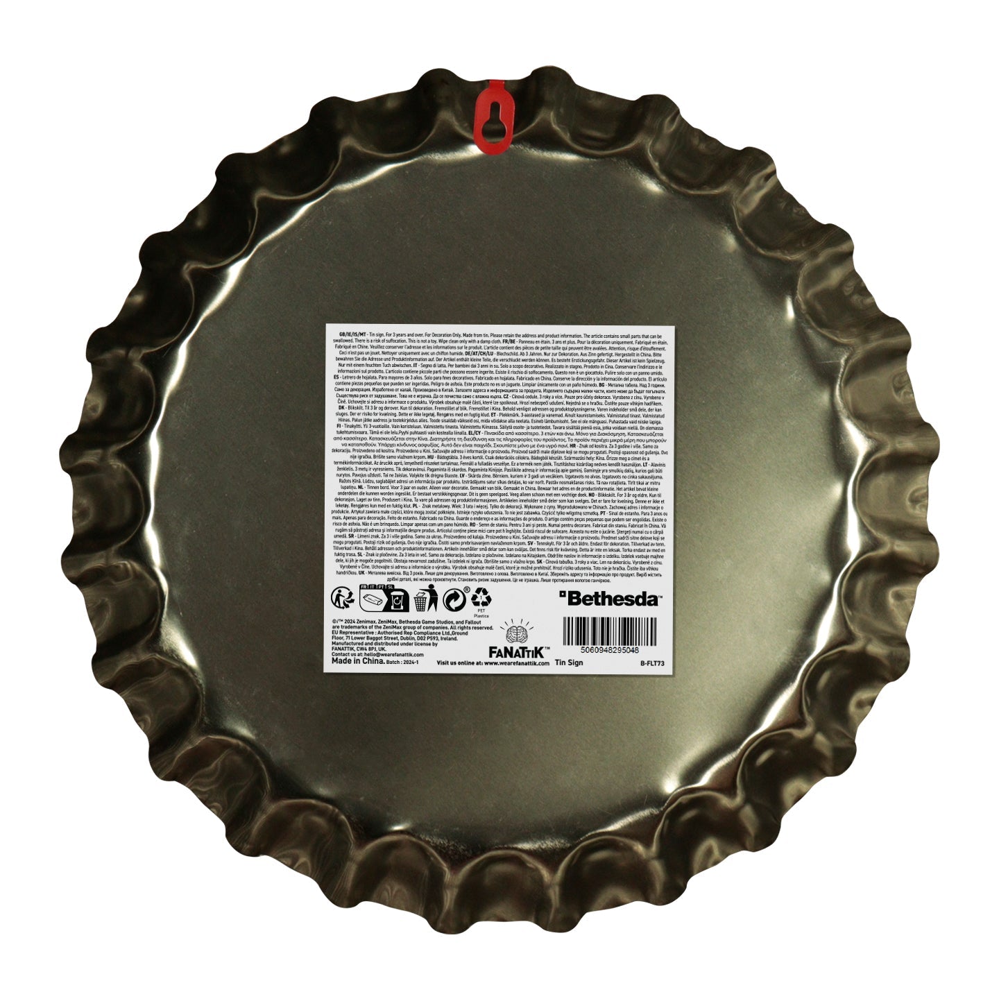 Large Fallout Nuka - Cola Bottle Cap Decorative Tin Sign for Collections
