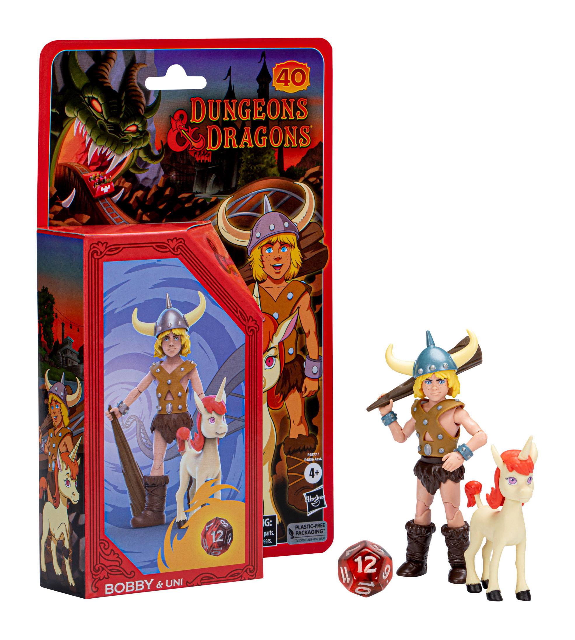 Dungeons & Dragons Cartoon Classics Collectible Bobby & Uni Action Figures Set