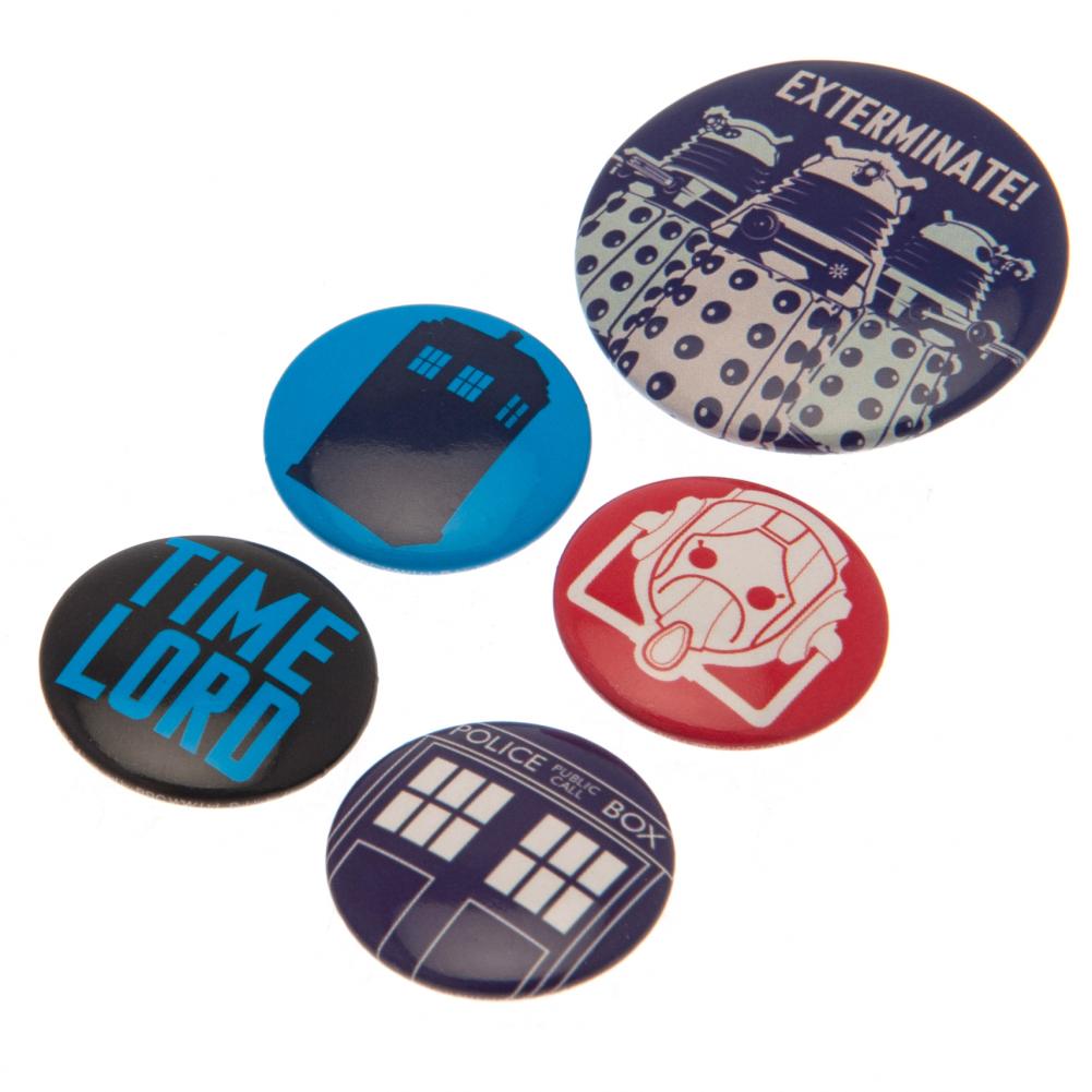 Assorted Size Doctor Who Button Badge Set with Eye - catching Designs
