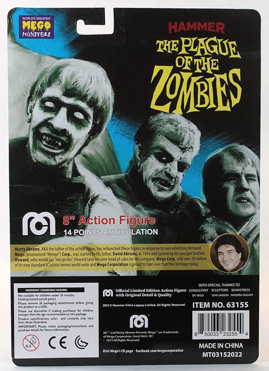 Mego 8-Inch Action Figure - Zombie Character from the 1966 Movie 'Plague of the Zombies'