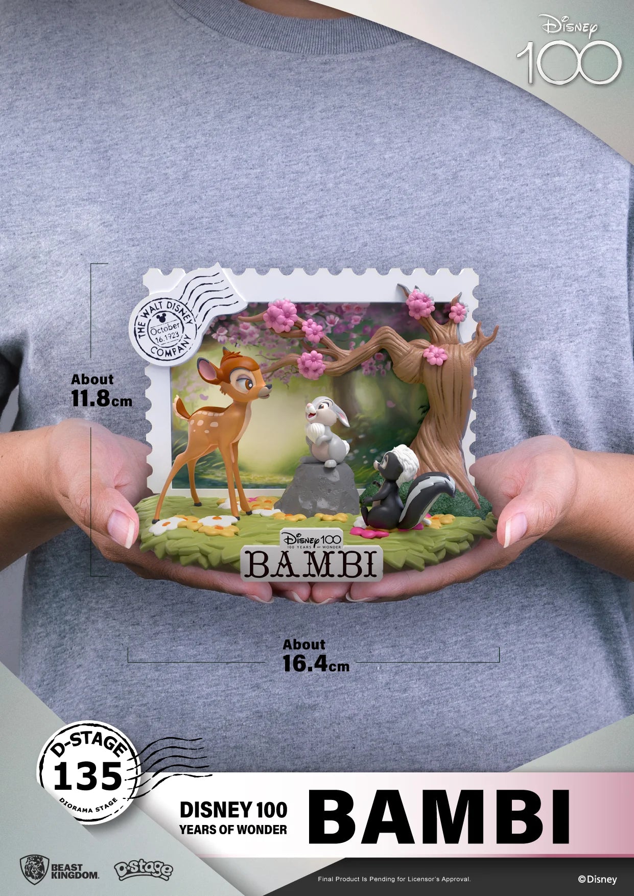 Beast Kingdom Collectible Disney 100 Years of Wonder Bambi Statue Figurine