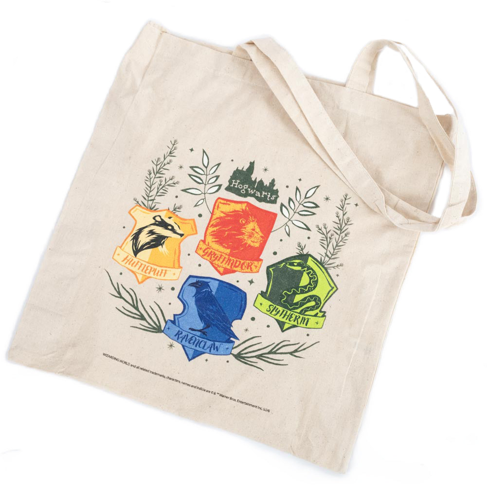 Vibrant Harry Potter Herbology-themed Cream Cotton Canvas Tote Bag