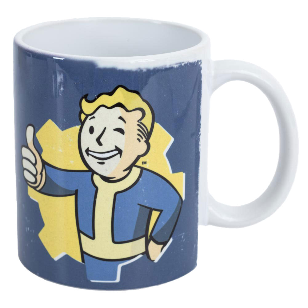 Fallout Themed Vault Boy Ceramic Coffee Mug for Everyday Use