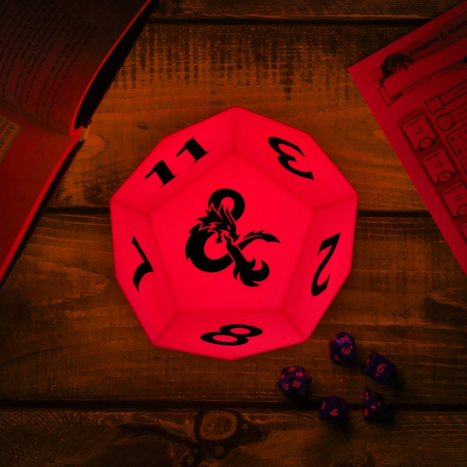 Dungeons and Dragons Decorative D12-Shaped Color-Changing Light