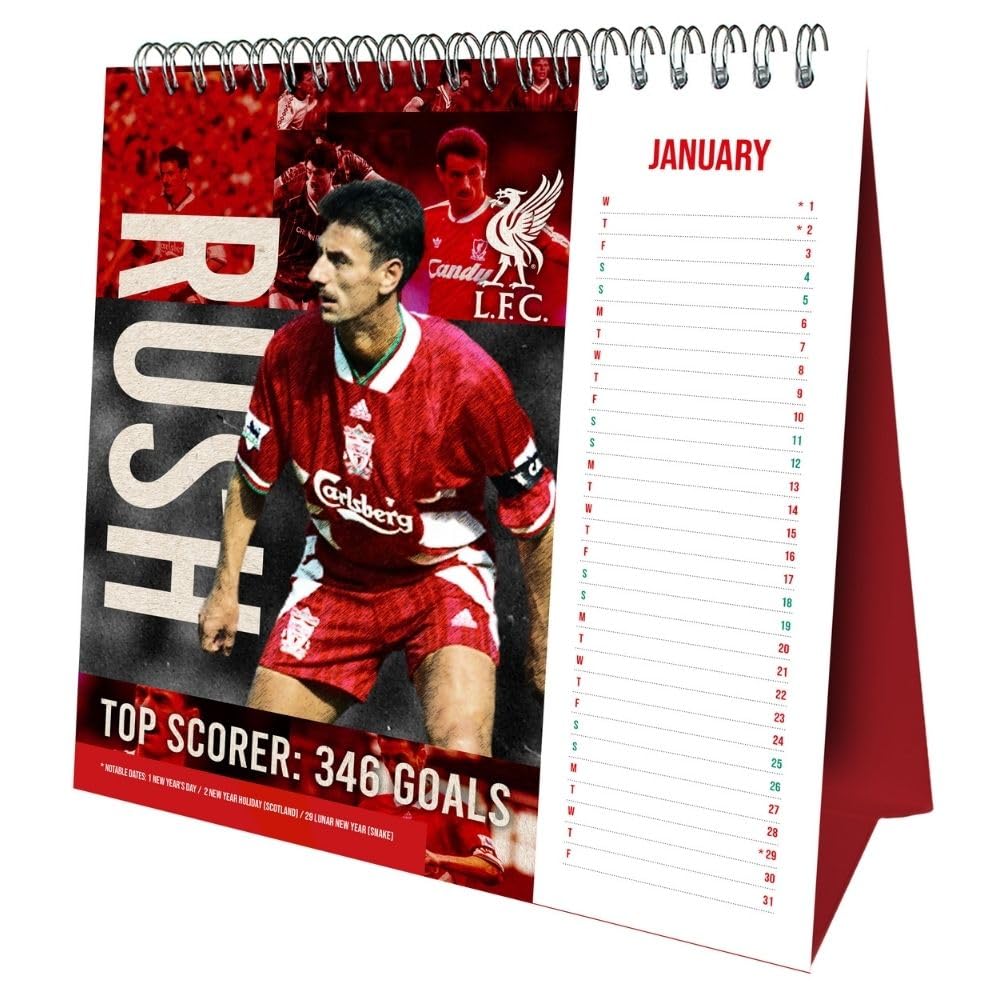 2025 Liverpool FC Record Breakers Special Edition Desktop Calendar