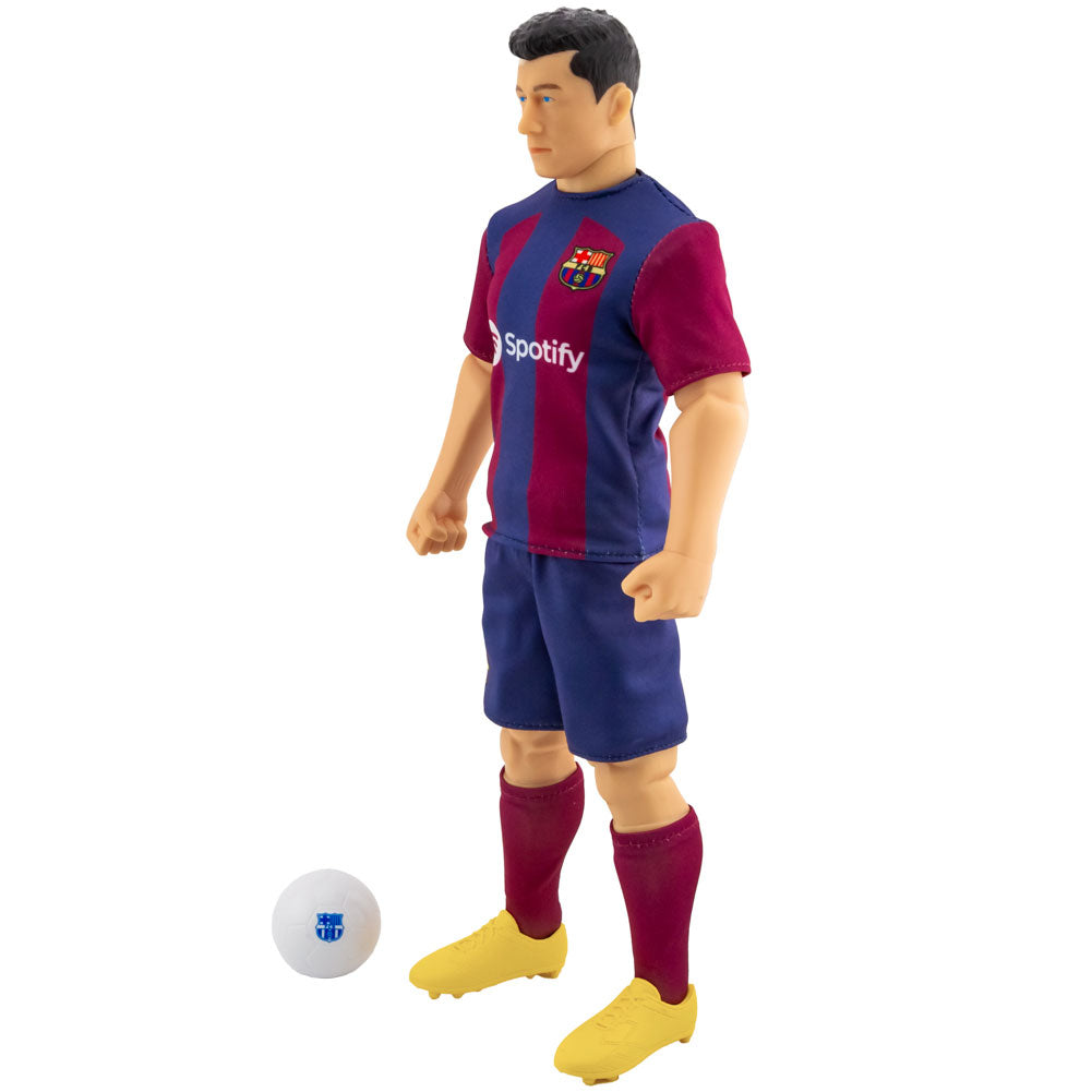 Authentic FC Barcelona Robert Lewandowski Soccer Action Figure Collectible