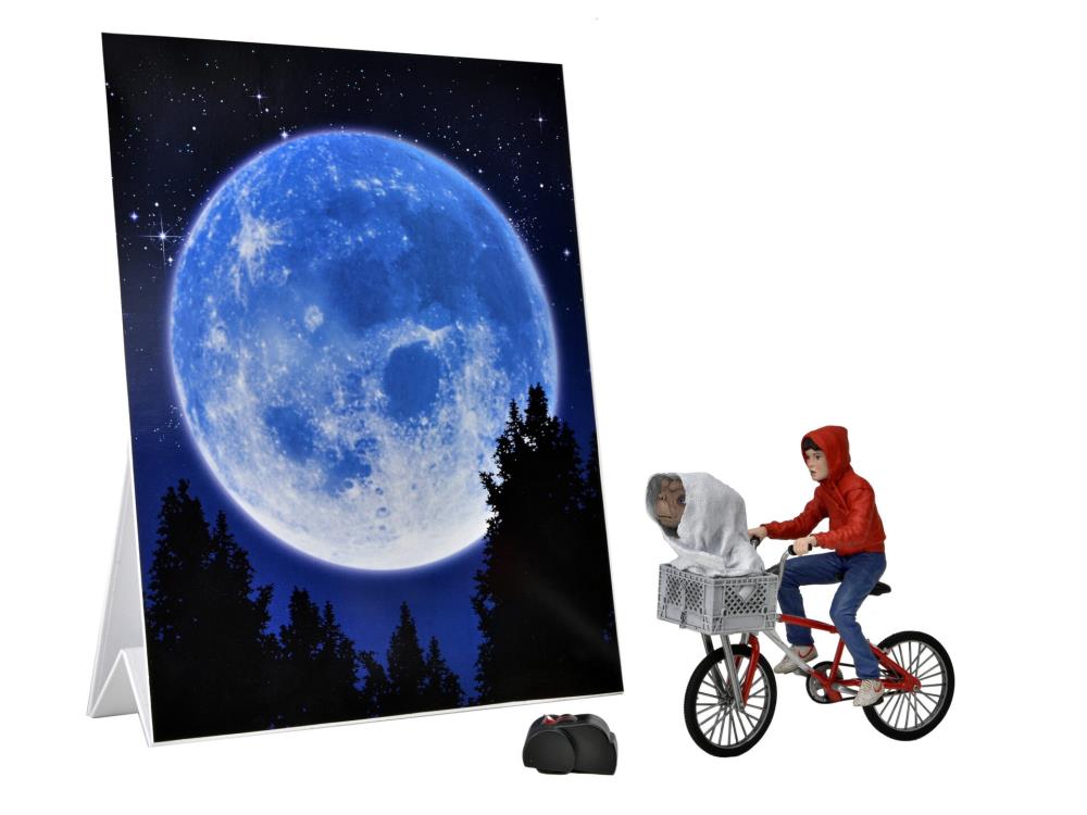 NECA 40th Anniversary 7 - Inch Scale E.T. & Elliot on Bicycle Action Figure