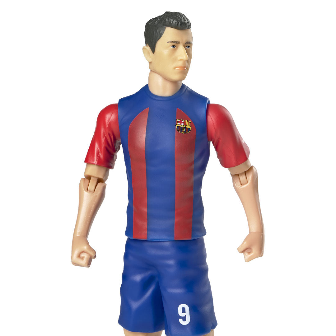 Barcelona's Robert Lewandowski No.8 Detailed Action Figure with Football