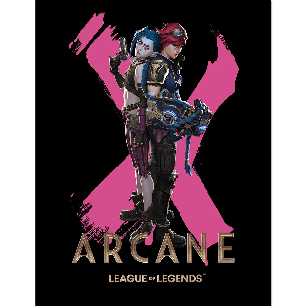League of Legends Arcane Duo Framed Collectible Wall Art Print - 30 x 40cm Size