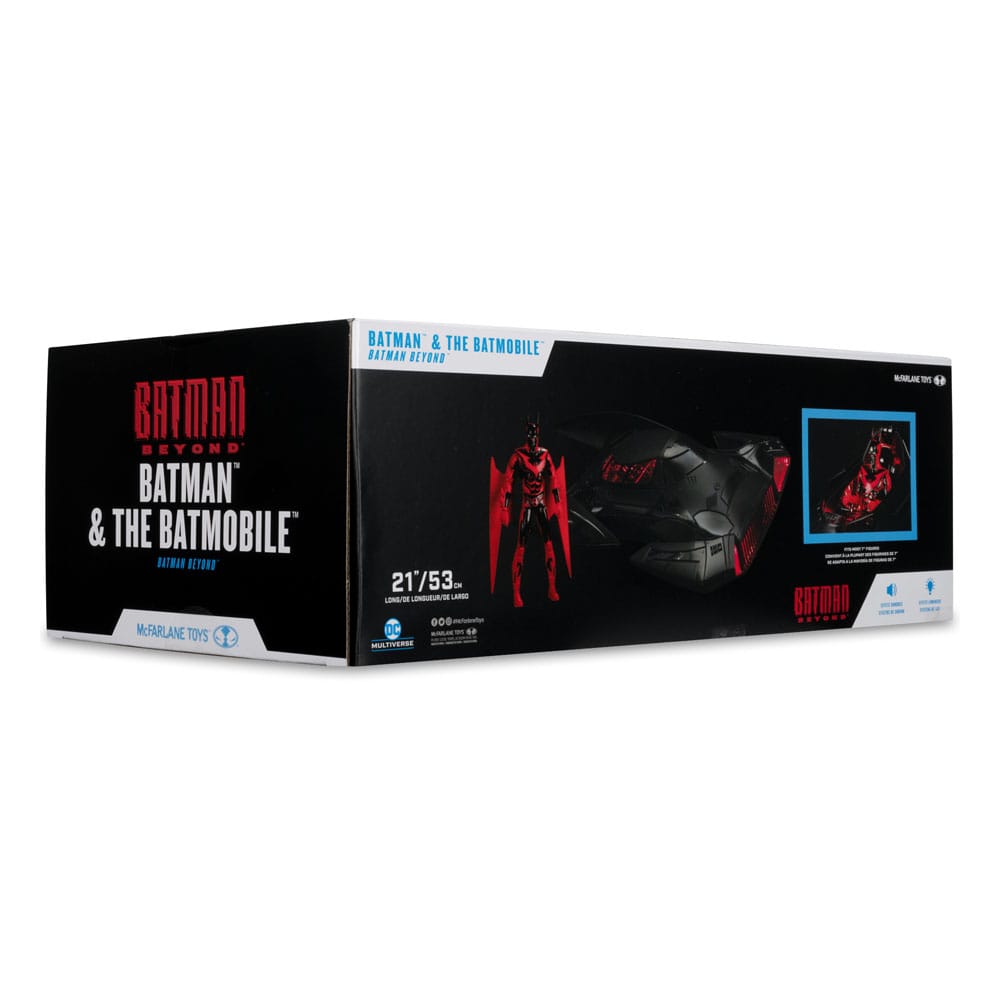 Exclusive McFarlane DC Multiverse Gold Label Batman Beyond Batman Action Figure and Batmobile Toy Set