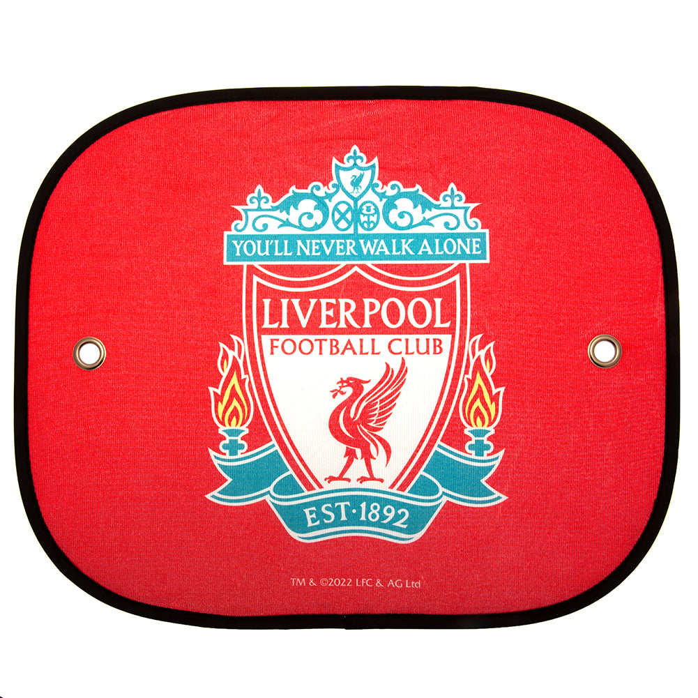 Liverpool Football Club Red Mesh Car Window Sunshades for Vehicle Protection