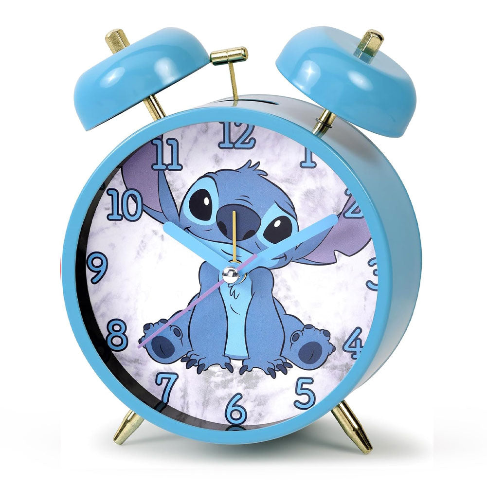 Lilo & Stitch Themed Metal Twin Bell Alarm Clock for Bedroom
