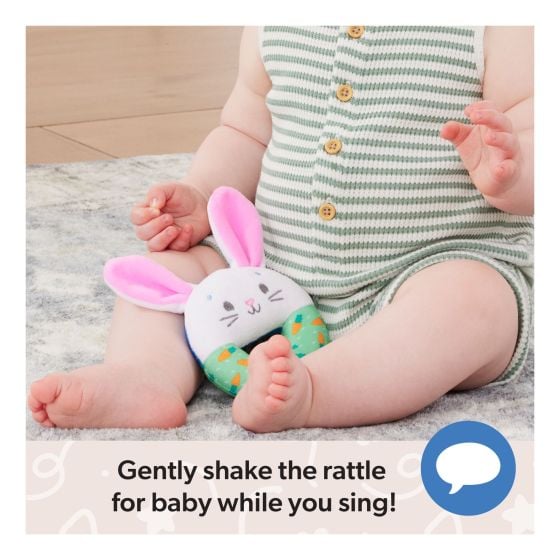 Ms Rachel's Adorable Hop Little Bunnies Soft Rattle for Baby's Early Learning