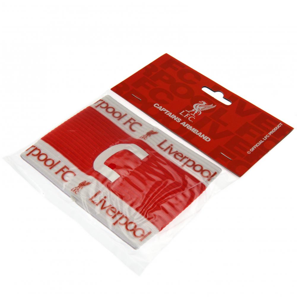 Elasticated Liverpool FC Captain's Armband with Club Crest in Team Colours