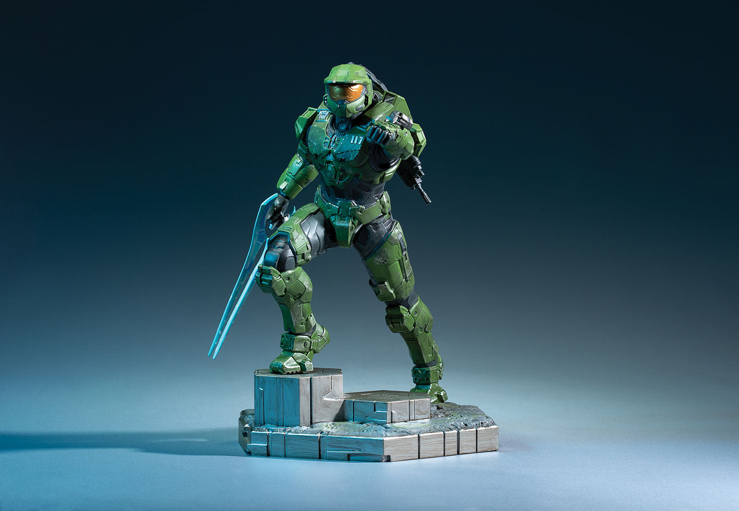 10-Inch Halo Infinite Master Chief Statue with Grappleshot and Energy Sword