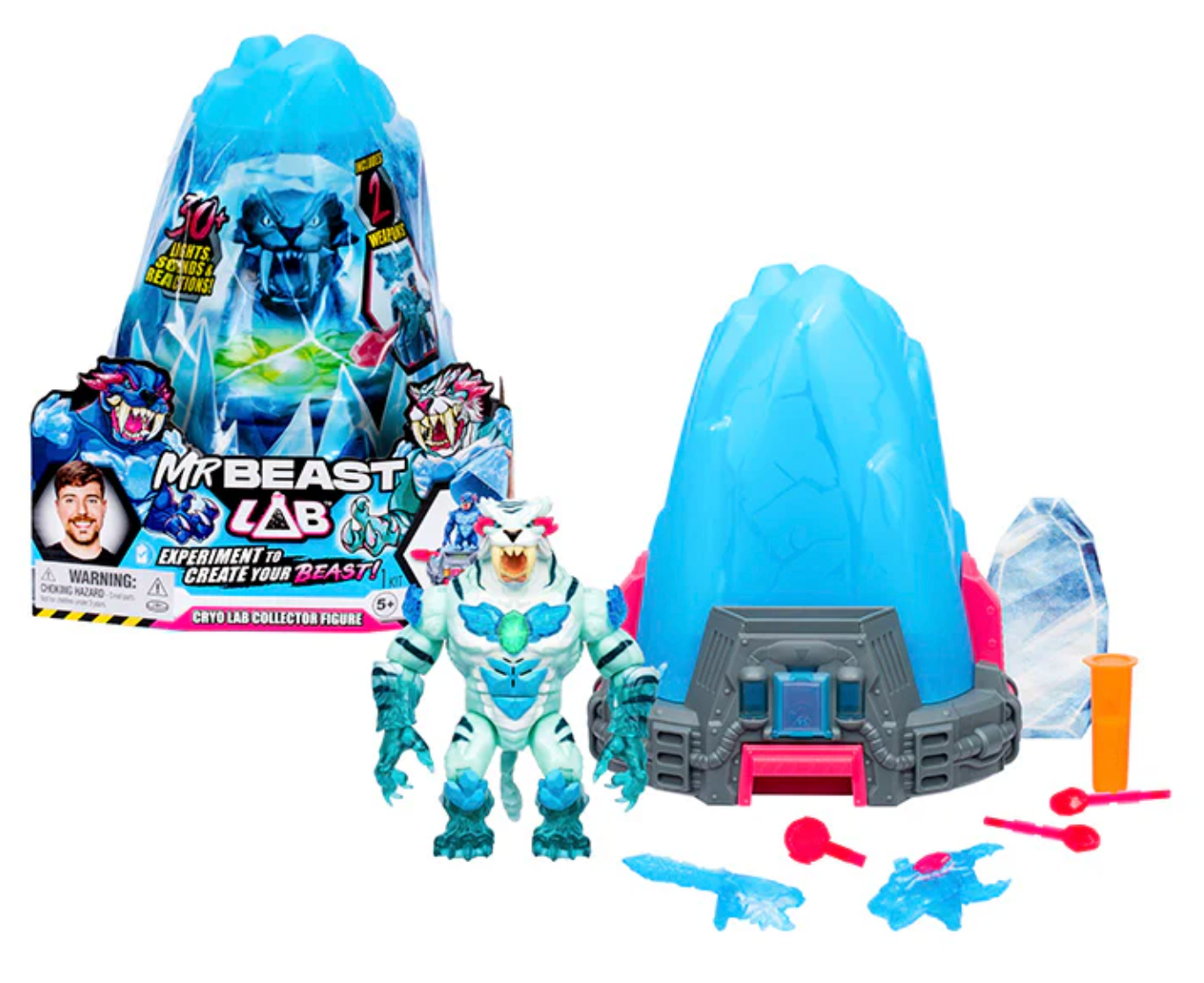 MrBeast Cryo Lab Assortment Collector Figures - Cryo Panther & Cryo Tiger