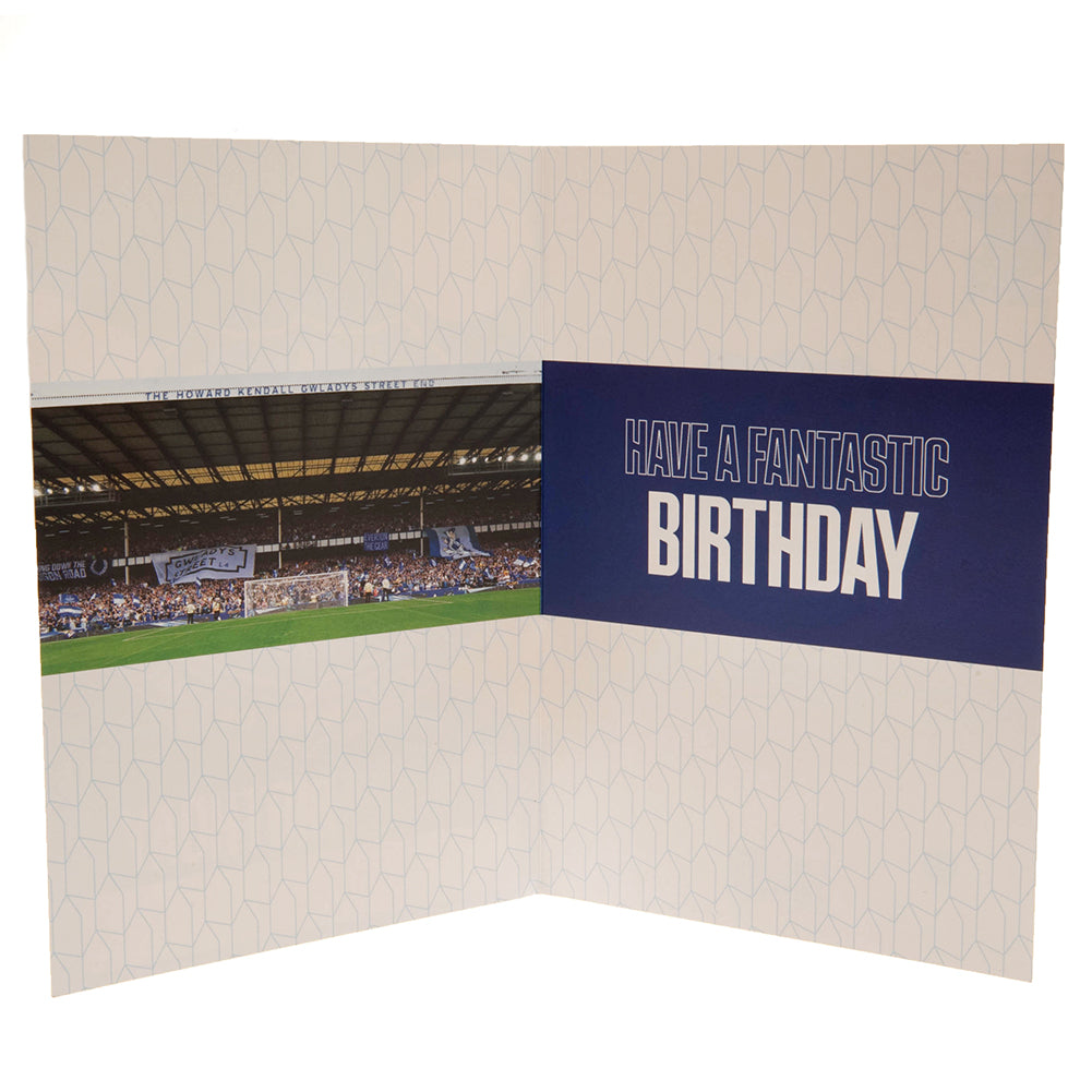 Everton FC Personalizable Birthday Card with Gold Stickers