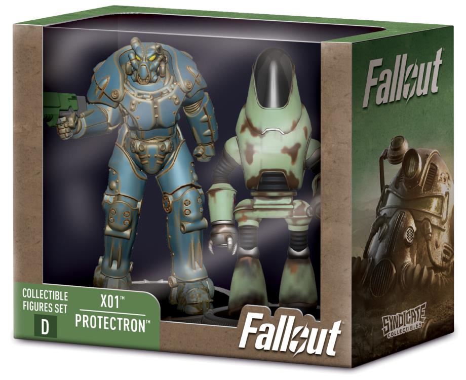 Fallout X - 01 and Protectron 3 - inch Mini Figure Collectible Set