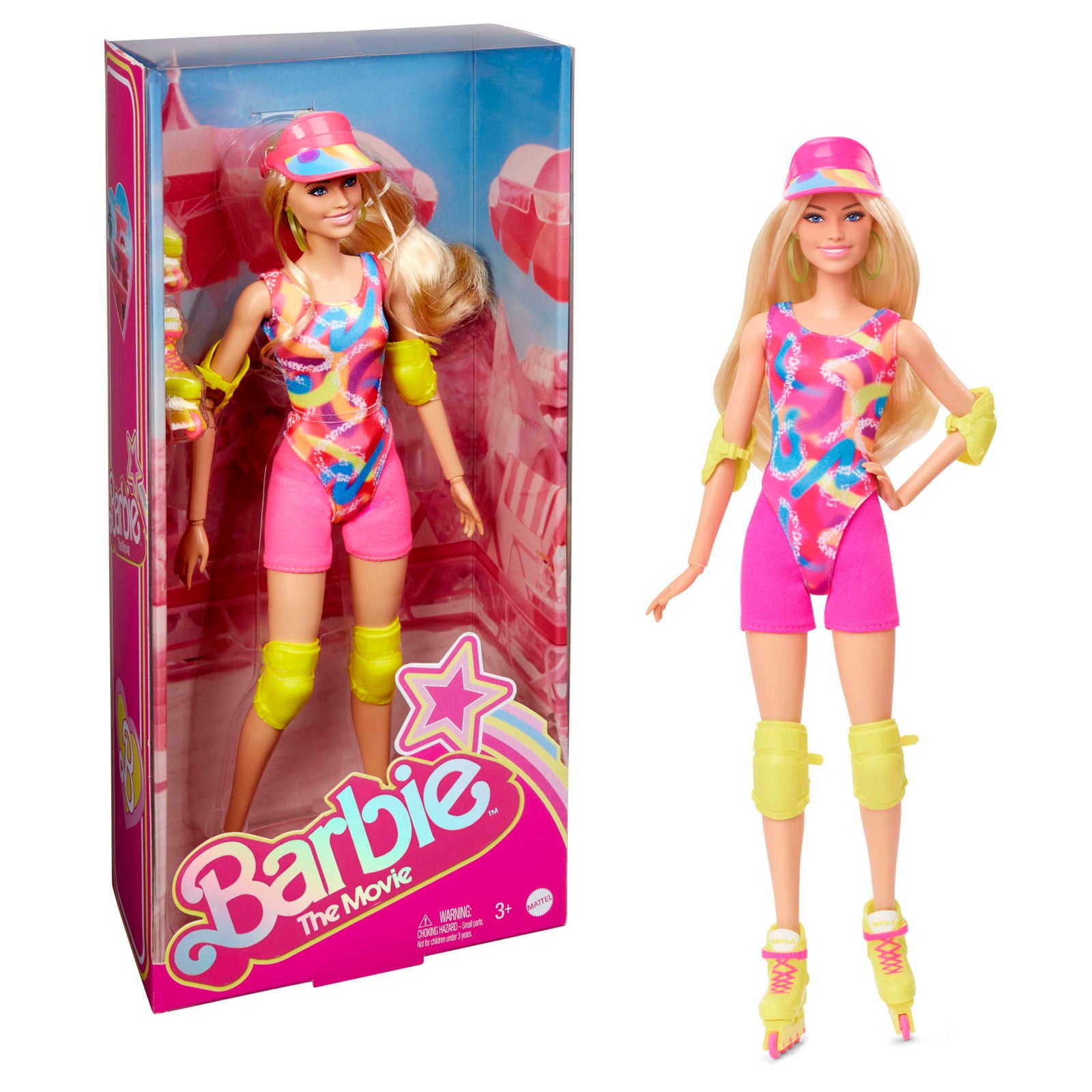 Margot Robbie Inspired Neon Inline Skating Barbie Doll from The Movie