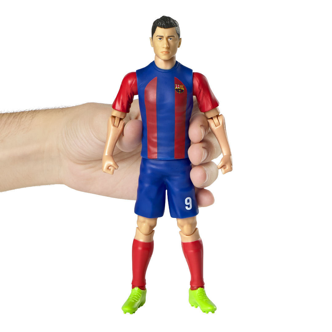 Barcelona's Robert Lewandowski No.8 Detailed Action Figure with Football