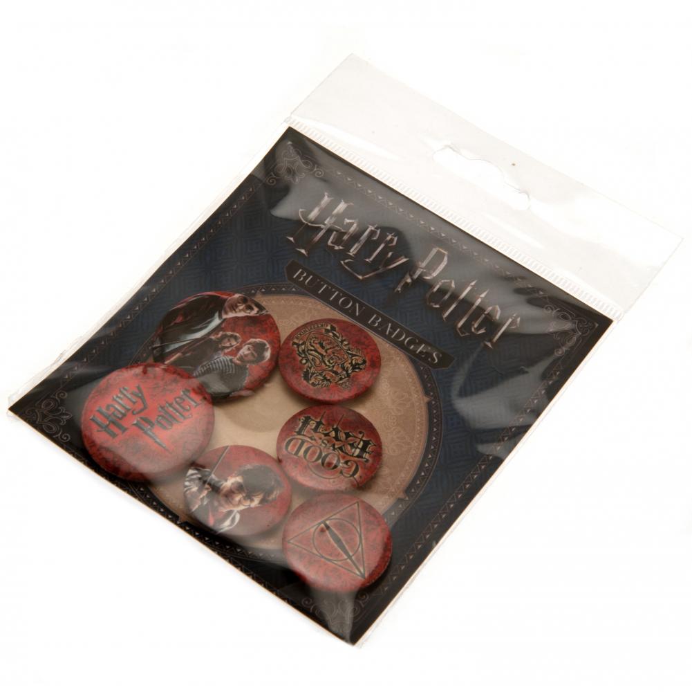 Assorted Size Harry Potter Logo Button Badge Set