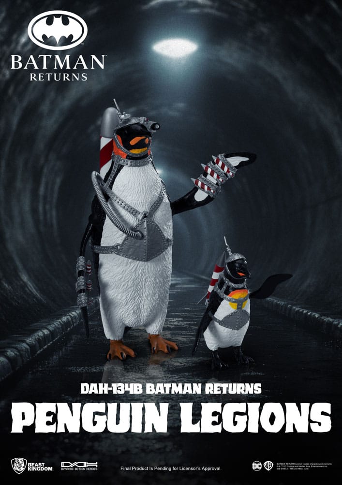 Batman Returns Dynamic Action Heroes Collectible Penguin Legions Figure Set with Weaponized Penguins