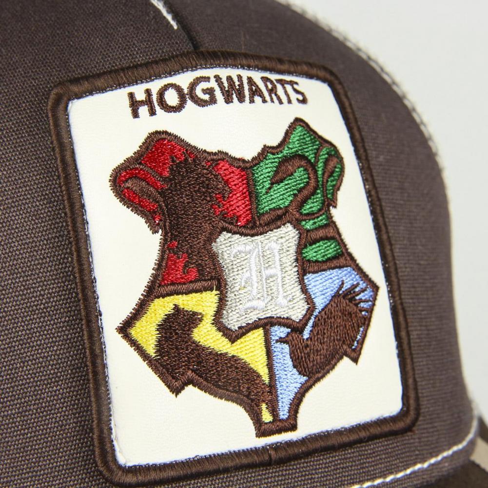 Harry Potter Hogwarts Embroidered Trucker Style Curved Brim Snapback Cap for Adults