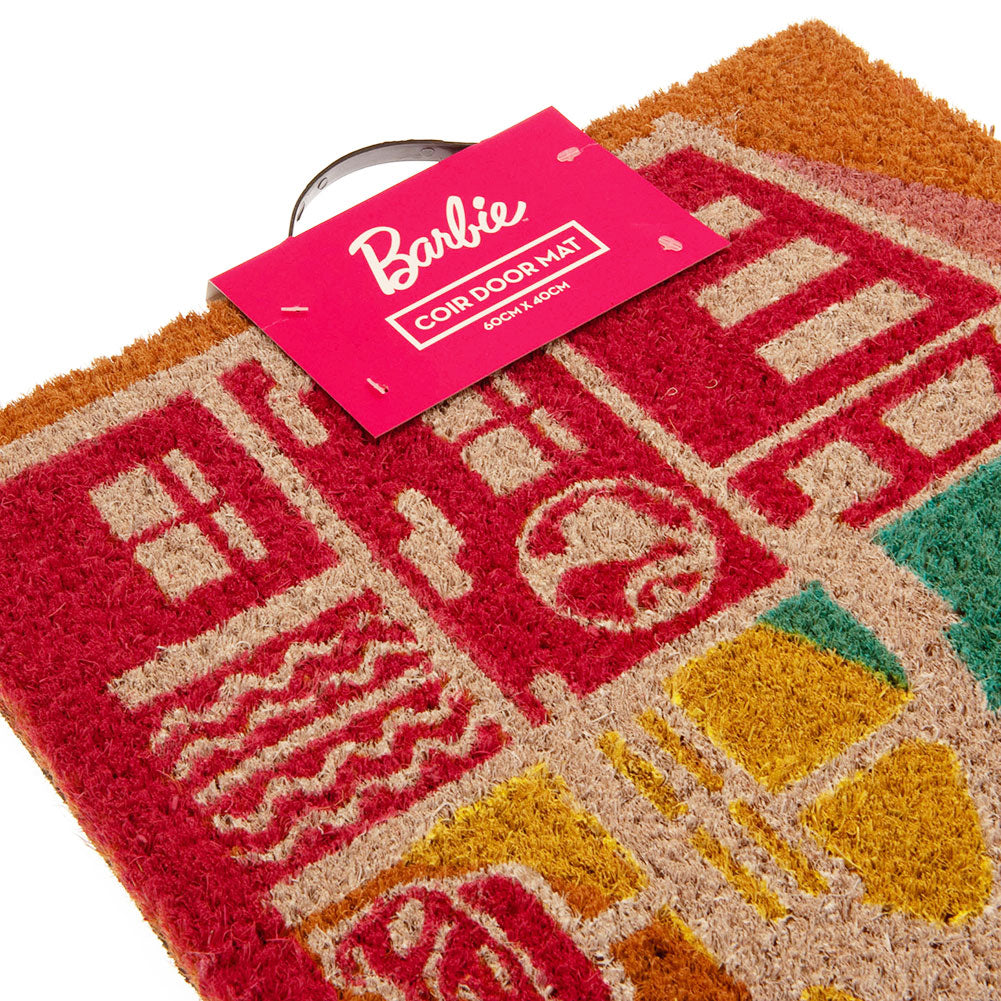 Pastel Coloured Durable Coconut Fibre Barbie Dreamhouse Welcome Doormat