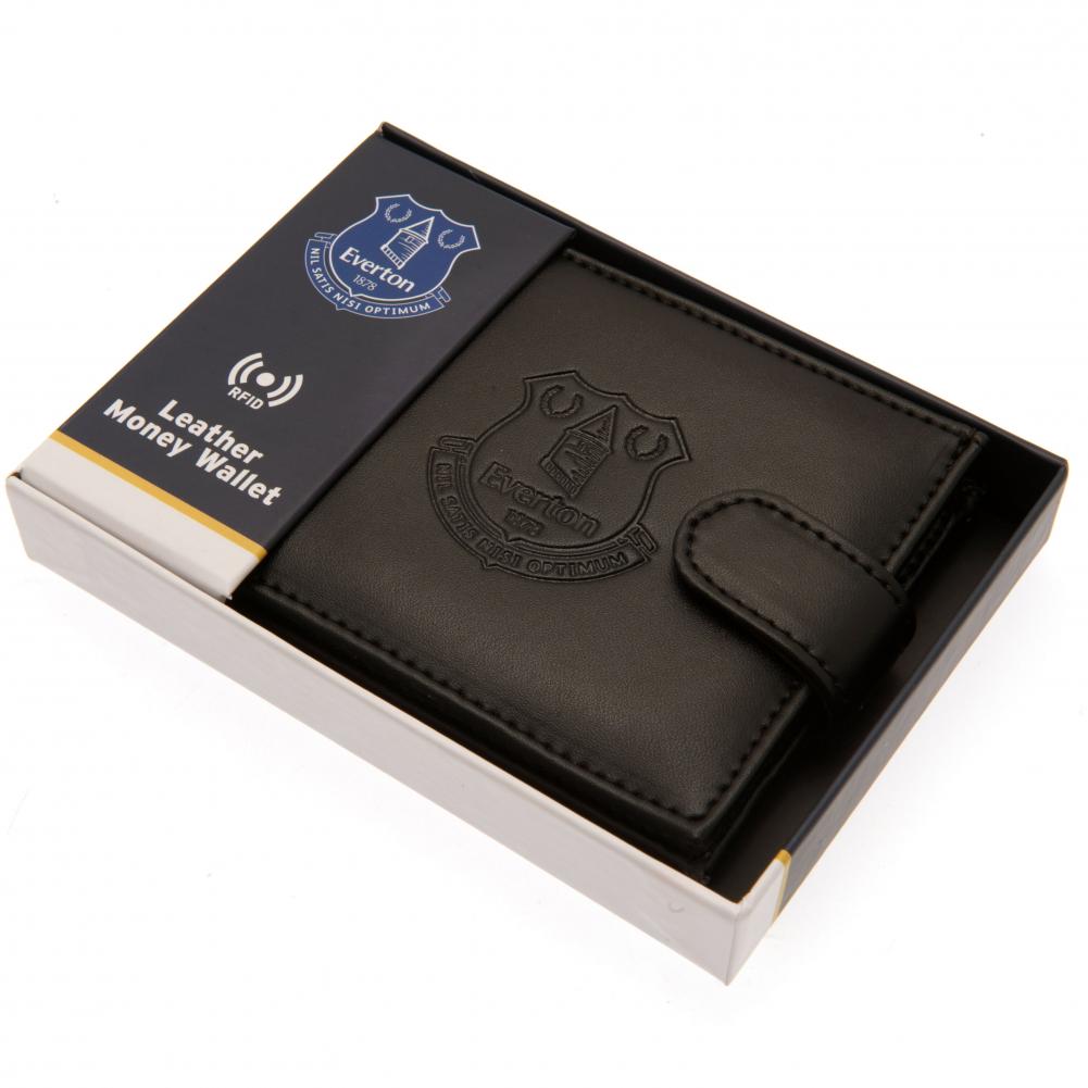 Everton Football Club RFID-Protected Black Leather Wallet